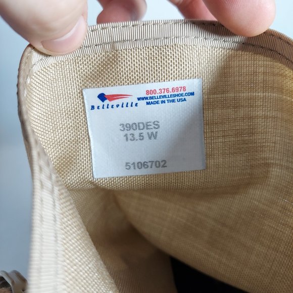 Belleville 390 DES Desert Tan Combat Boots 13.5W main image 10